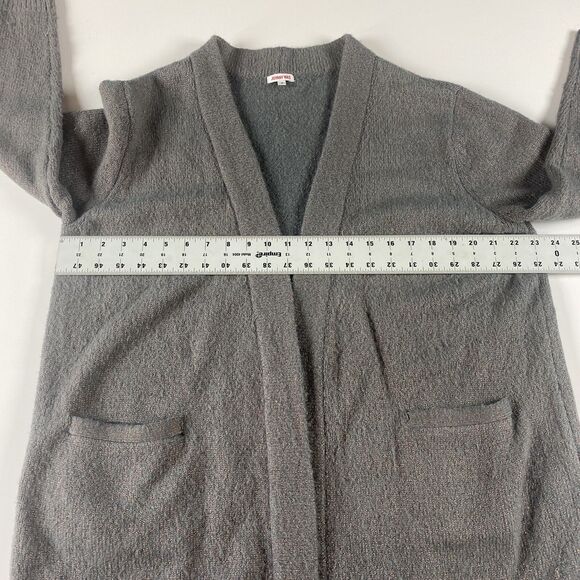 JOHNNY WAS Open Front Metallic Thread Cardigan Gray Size Small Women Sweater - Picture 6 of 8